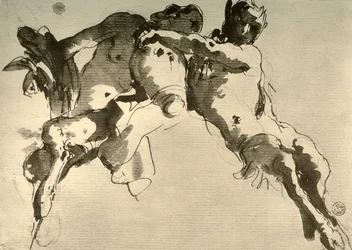 Fauno maschio e femmina con anfora, metà del XVIII secolo, 1928