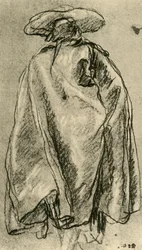 Uomo in un grande mantello visto da dietro, 1752, 1928