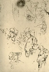 Erme di satiro e teste orientali, metà XVIII secolo, 1928