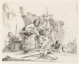 Giovane seduto appoggiato a un