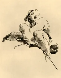 Giovane accovacciato