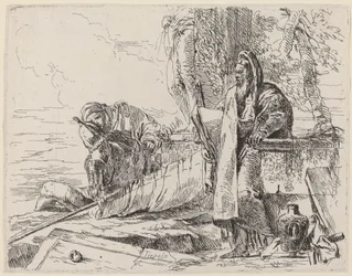 Filosofo in Piedi e Altre Due Figure