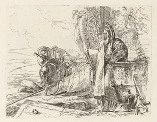 Filosofo in piedi e altre due figure, da Vari capricci