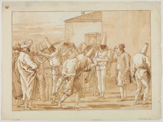 La fustigazione di Punchinello, c.1800