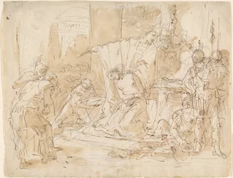 Il sacrificio di Ifigenia (recto) / Studio di un nudo maschile (verso)