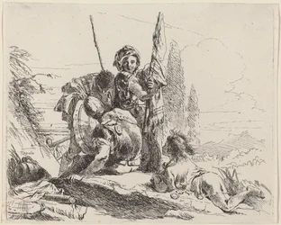 Tre soldati e un giovane
