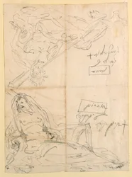 Due schizzi di dei fluviali