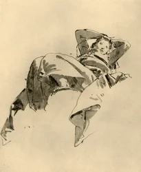 Donna che riposa, metà XVIII secolo, 1928