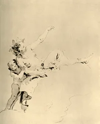 Donna che riposa sulle nuvole e sostenuta da un Cupido, metà XVIII secolo, 1928