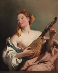 Donna con mandolino
