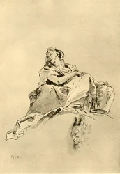Giovane donna seduta, con una brocca al suo fianco, metà del XVIII secolo, 1928