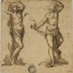 Due schizzi di San Sebastiano