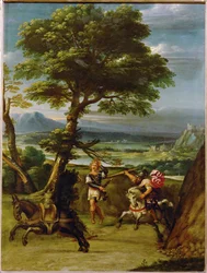 Paesaggio con Absalom ucciso da Joab ...