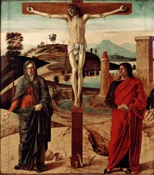 Calvario o Crocifissione. Dipinto di Giovanni Bellini detto il Giambellino