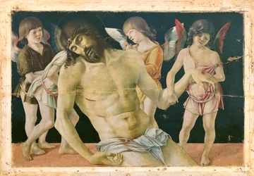 Cristo morto sorretto da angeli