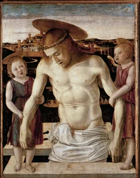 Cristo morto con due angeli