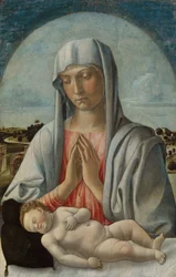 Madonna che adora il Bambino dormiente