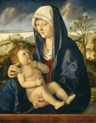 Madonna e Bambino in un paesaggio