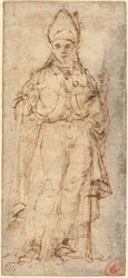 San Luigi di Tolosa con un bastone