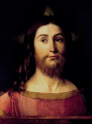 Salvatore del Mondo - Bellini, Giovanni (1430-1516) - ca 1502 - Olio su legno - 44x33 - Real Academia de Bellas Artes de San Fernando, Madrid
