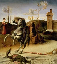 San Giorgio e il Drago, (dettaglio della predella)