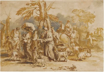 Hirtenfamilie auf der Reise (Reise Jakobs)