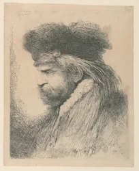 Ritratto di un Uomo con Cappello di Pelliccia