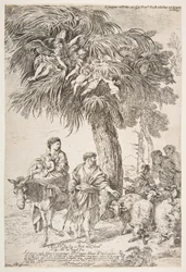 La Sacra Famiglia nella loro fuga in Egitto, ca. 1647