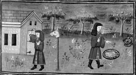 Decameron,Frédéric bussa alla porta di Madame Tessa; l
