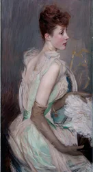 Belle époque: Ritratto della contessa de Leusse nata Berthier (1868-1936)
