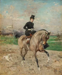 Cavallerizza. Alice Régnault a cavallo, 1878