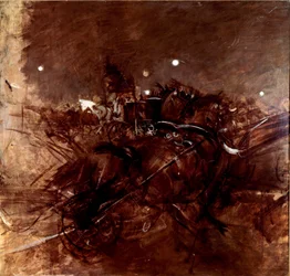 Notturno a Montmartre. Dipinto di Giovanni Boldini (1842-1931), circa 1883. Pistoia, Collezione Boldini