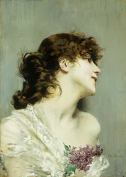 Profilo di giovane donna