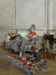 Giovane donna che fa l