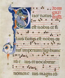 Ms 561 Pagina con iniziale istoriata 