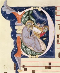 Ms 561 f.31v Iniziale istoriata 