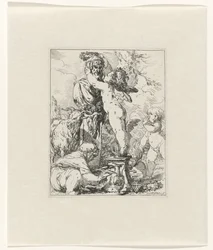 Putti offrono un sacrificio al dio Terminus