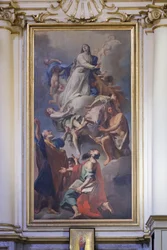 Dipinto dedicato alla Vergine, Domenico Pestrini, santuario della Madonna di San Luca
