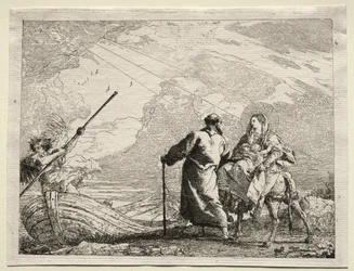 Fuga in Egitto: La Sacra Famiglia arriva alla riva del fiume