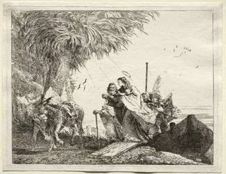 Fuga in Egitto: La Sacra Famiglia, sbarco
