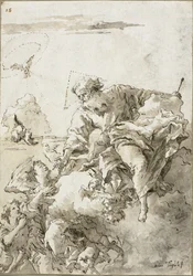 Dio Padre sostenuto dagli angeli nelle nuvole, I