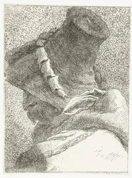 Uomo con testa girata e cappello (Raccolta di Teste)