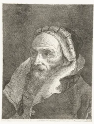Uomo con colletto alto del mantello
