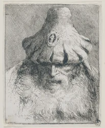 Vecchio con cappello conico