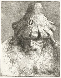 Vecchio con cappello conico con bordo intagliato (Raccolta di Teste)