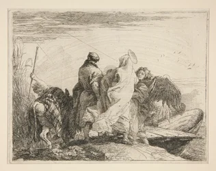 La Sacra Famiglia lascia la riva del fiume, dalla serie Idee pittoresche sopra la fuga in Egitto