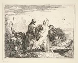 La Sacra Famiglia presso un fiume, dalla serie Idee pittoresche sulla fuga in Egitto