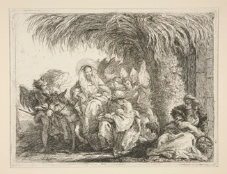 La Sacra Famiglia sotto una palma, dalla serie Idee pittoresche sopra la fuga in Egitto