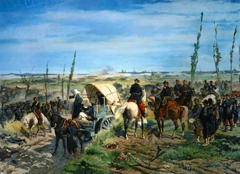 Il campo italiano dopo la battaglia di Magenta (dipinto su tela)