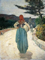 Strada bianca, di Giovanni Fattori